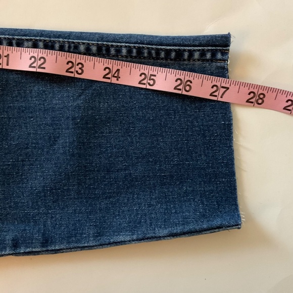 Calvin Klein Jeans Exposed Button High Rise Skinny Jean Sz 12/31 Blue Repreve - Picture 13 of 13